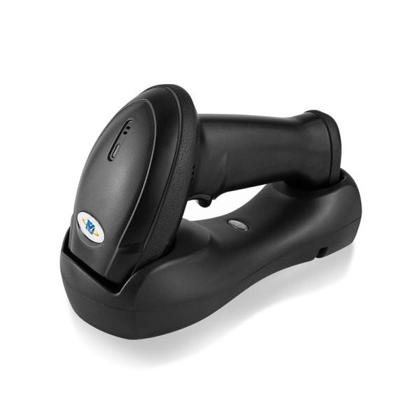 512k Storage 1600mAh Battery Wireless 2D Barcode Scanner With Charging Cradle