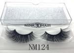 3D NM124 Makeup Long Eyelashes Real Siberian Mink Lashes For Party / Wedding