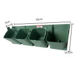 500*5mm Stackable Planting Plastic Flower Pot for Greening Living Wall in Black
