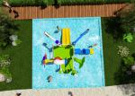 Holiday Water Park Equipment / Water Games Park Funny Waterfall Fountain Toys