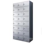 Durable 24 Door Stainless Steel Medicine Display Cabinet Water Resistant For