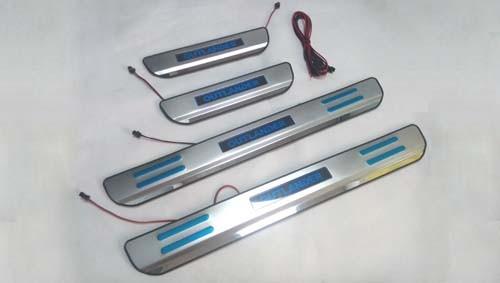 Quality 304 SS Door Sill Protector With LED Lights For Mitsubishi Outlander 2013 for sale