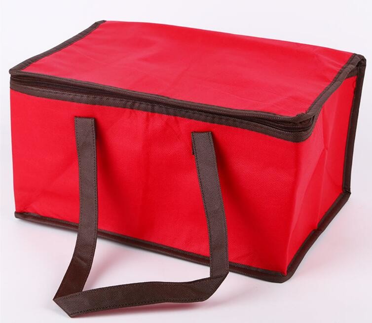 Reusable aluminium foil thermal insulation material cooler bag for picnic with Strapping tape closureRecycled PP Woven Plast