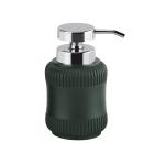 Dark Green Polyresin Bathroom Set Soap Dish Holder Countertop Set Belly Shape