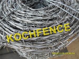 Wholesale Customizable Twisted Barbed Wire , Firm Frame Steel Barbed Wire anti corrosion from china suppliers