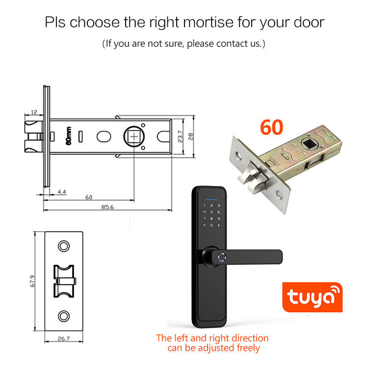 Red Bronze Wifi Bluetooth Door Lock Sturdy Bluetooth Keypad Lock