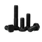 304 Stainless Steel Black Hex Head Screw DIN933 Grade 8.8 Strength Outer