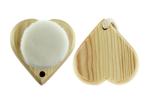 Heart Shape Facial Skin Cleansing Brush With 68mm Wooden Back