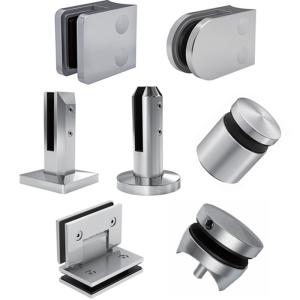 Wholesale D Shaped Bathroom Sliding Door Accessories Wall Mount Glass Clamp size 90×50mm from china suppliers