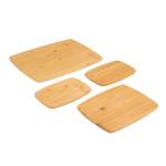 Household Kitchen Bamboo Butcher Block Cutting Board 4 Piece Set