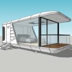 28 ㎡ Mobile Space Capsule Home 1-2 People Capacity Prefab Capsule House