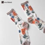 Chic Custom Flower Jacquard Crystal Socks Women'S Summer Wear Transparent Socks