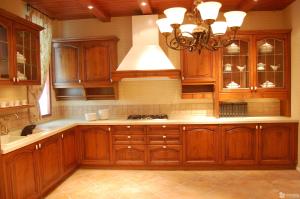 Wholesale Wood Grain Melamine Board Kitchen Cabinet / Home Modern Wooden Kitchen Cupboards from china suppliers