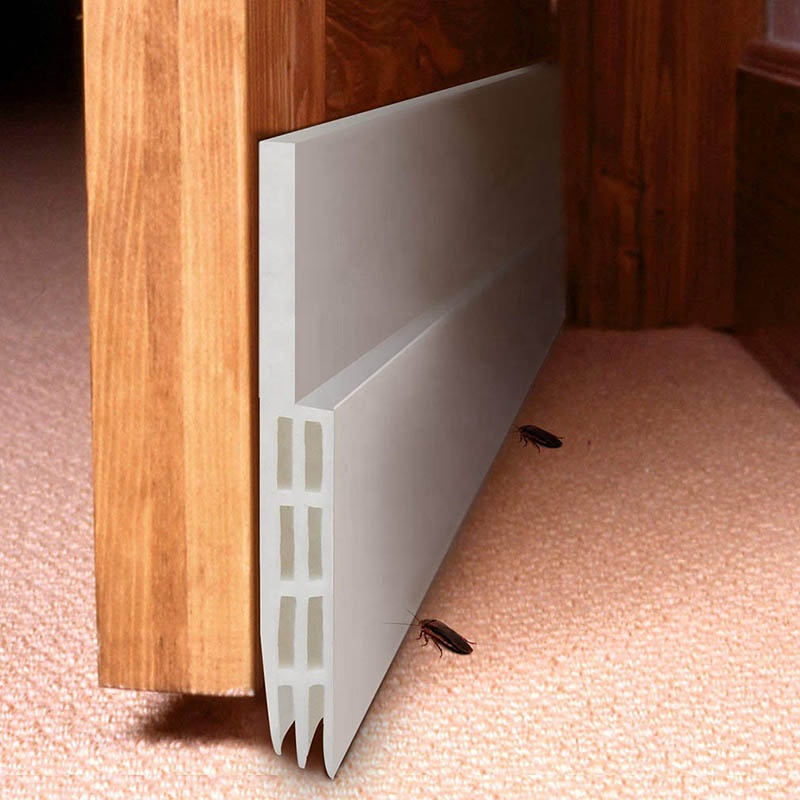 Grey Self-adhesive Silicone Rubber Door Bottom Seals for Improved Door Sealing Efficiency