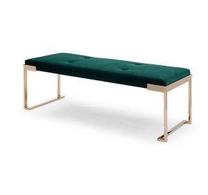Wholesale Metal Frame Velvet Upholstery Ottoman Bed End Stool Bedroom Bench from china suppliers