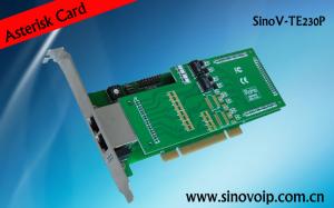 Wholesale 2X E1/T1 interfaces  2 E1/T1 asterisk card 2U calss from china suppliers