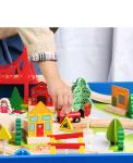 Mini Wooden 88pcs City Road Builder Wooden Board Game