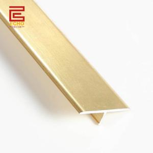 Wholesale Aluminium Exterior Flooring T Molding Transition Strip Room Metal Floor Divider Strips from china suppliers