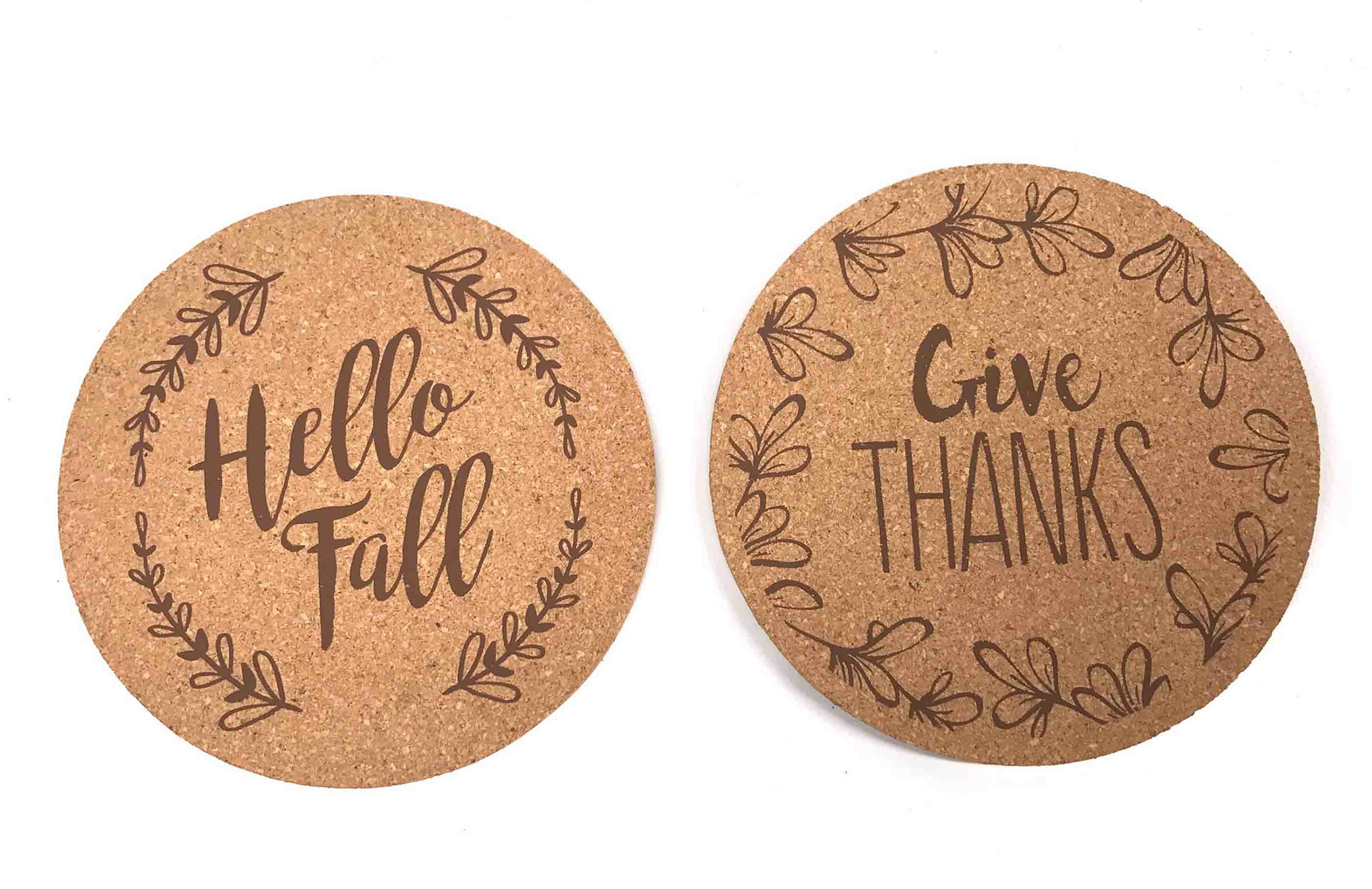 Dia8'' Durability Round Cork Trivet FSC Personalized Cork Hot Pads