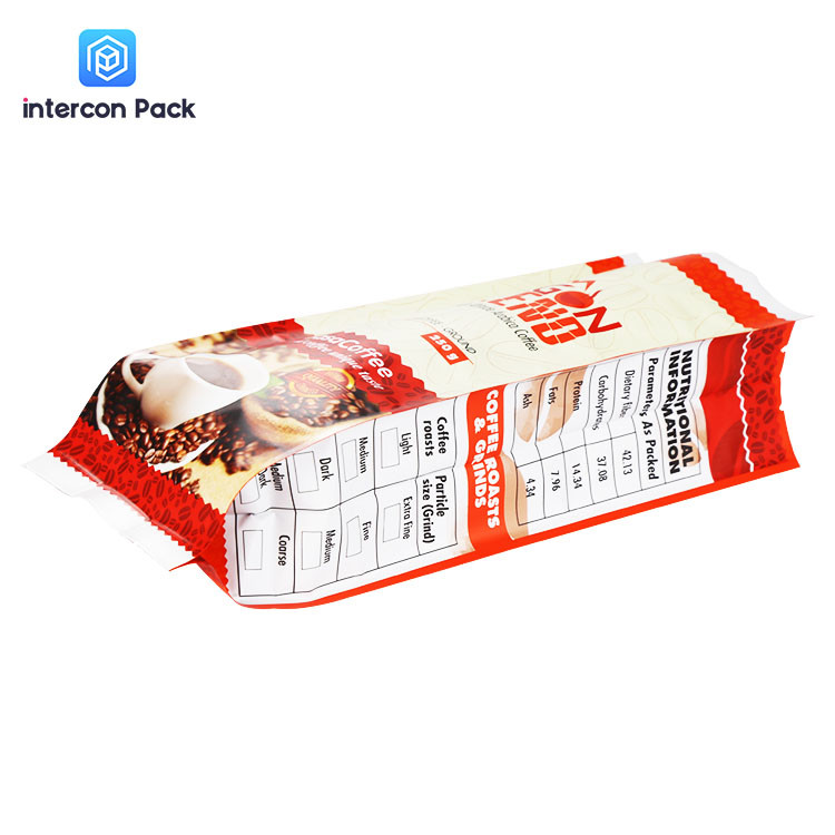29.85x5.12 Inch Custom Resealable Plastic Bags Eight Sides Sealed For Snacks Foods Nuts