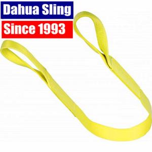 Wholesale Yellow 3ton 2 Ply Polyester Flat Lifting Slings Light Weight Eye Slings , WSTDA Standard from china suppliers