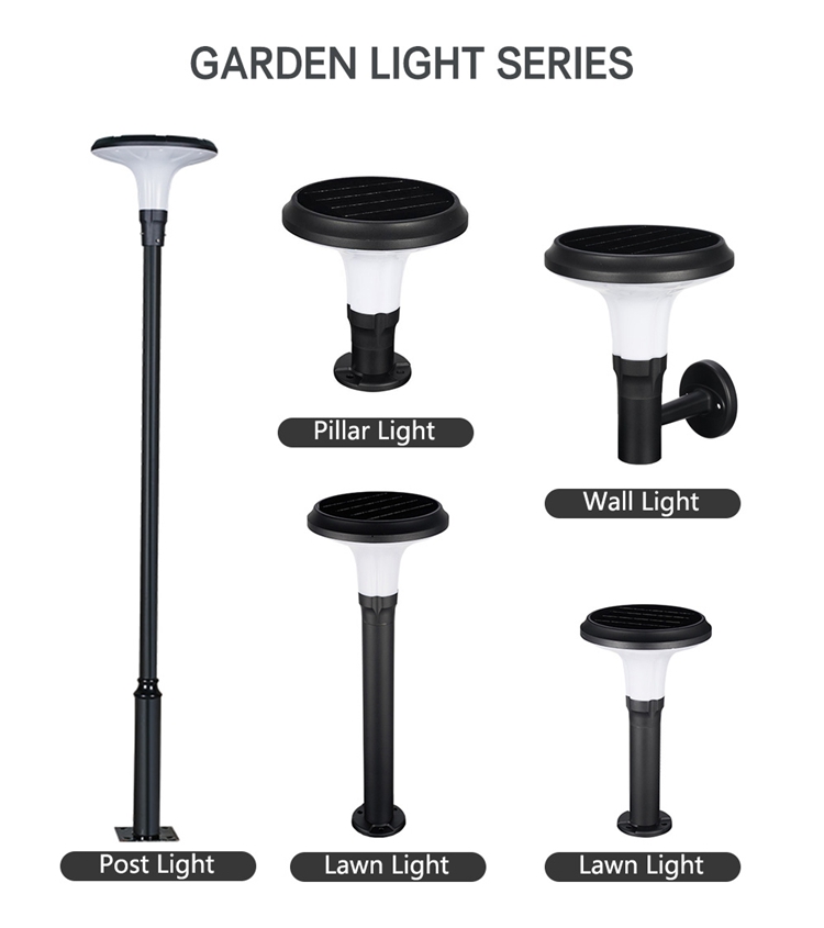 Waterproof Solar Light 3.2v 1500lm Optically Controlled Led Solar Garden Lamp