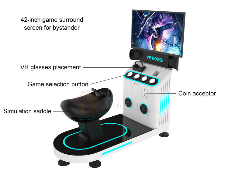 Interactive 9D VR Horse Riding , 9D Cinema Rides VR HTC Vive Game Machine Kids Horse Racing