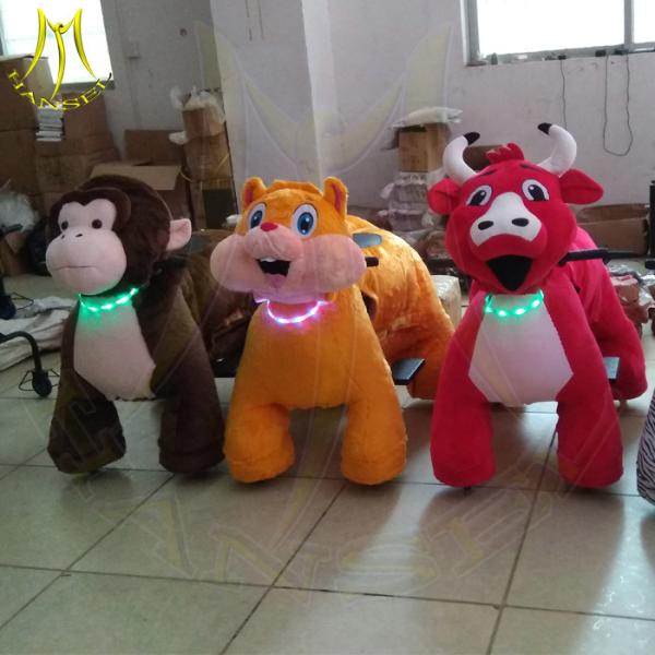 Hansel amusement coin operated stuffed electric kiddie ride on animals