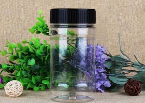 Wholesale 220ml / 350ml Food Clear Plastic Packaging Tubes / Cylinder PET Bottle With Security Cap from china suppliers