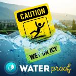 Aluminum Photoluminescent Safety Products Caution Slippery Signs for Wet Icy