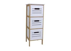Wholesale BSCI 86cm High Bedside Storage Cabinet With 3 Drawers from china suppliers
