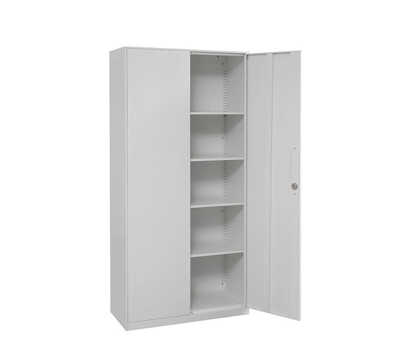 2 Door Steel Office Cupboard Design With 4 Shelves Cabinet Metal Cupboard Style