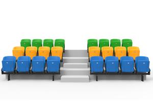 Wholesale Customized Color Outdoor Stadium Seating , Fixed Theatre Seating HDPE Material from china suppliers