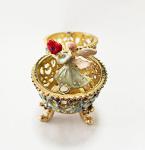Vintage Style Hand Painted Easter Egg Jewerly Trinket Box Love Angel Jewelry Box