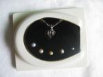 DongHui Brand 5 Pearls Lucky Freshwater Pearl Pendant Necklace Gift Sets