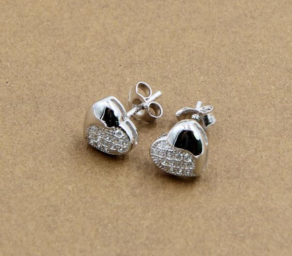 Sparkling Modern 925 Sterling Silver CZ Earrings Wardrobe Essential Jewelry Mens