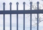 Powder Coated Black Wrought Iron Fencing 5 Feet High Spear