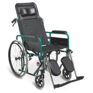 Wholesale Steel Frame Wheelchair With Flip Back Armrests Detachable Powder Coating from china suppliers