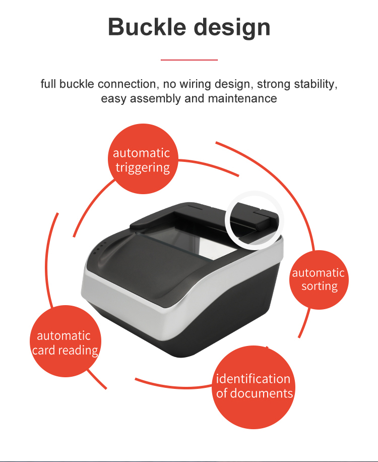 Professional SDK Supported ID Document Scanner for ICAO 9303 Standard CMOS Sensor