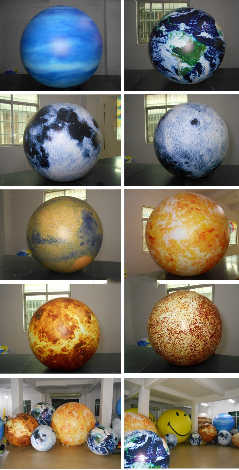 Customized Event Giant Advertising Inflatable Moon Model Large Inflatable Moon Balloon with Led Light