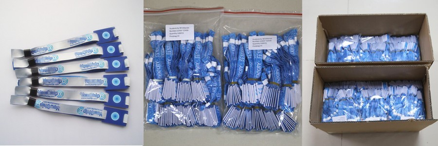 NFC213 RFID Festival Wristbands Elastic Fabric Reusable Ultralight Ev1 Woven Material