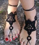 Crochet Barefoot, Nude shoes, Foot Jewelry, Beach Wedding, Sexy Anklet ,
