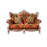 Classic Antique Design Solid Wooden Carved Luxury Fabric Sofa