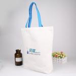 Personalized Ribbon Cotton Printable Reusable Shopping Bags / Ladies Canvas Bag