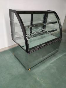 China Pastry Store Display Showcase Freezer With Two Easy-Cleaning Glass Shelves on sale