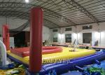 Vinyl Material Castle Type Inflatable Football Court Bossaball For Children /
