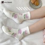 Flower Style Warm Home Socks Thick Winter Warm Fuzzy Womens Socks