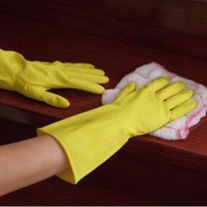 Wholesale Dip Flocklined Household Reused Latex Kitchen Gloves from china suppliers