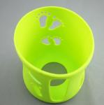 Heat Resistant Footprint Stars Design Silicone Feeding Bottle Cover Silicone Cup