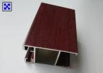 Red Rosewood Transfer Aluminium Profile System , Aluminium Sliding Door Profiles